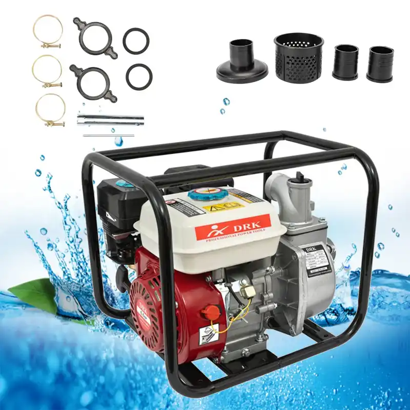 Motopompa pe benzina 4 timpi, DRK WP20,6.5 CP, 2", 550 L/min, 30 m + Ulei Ofertă limitată